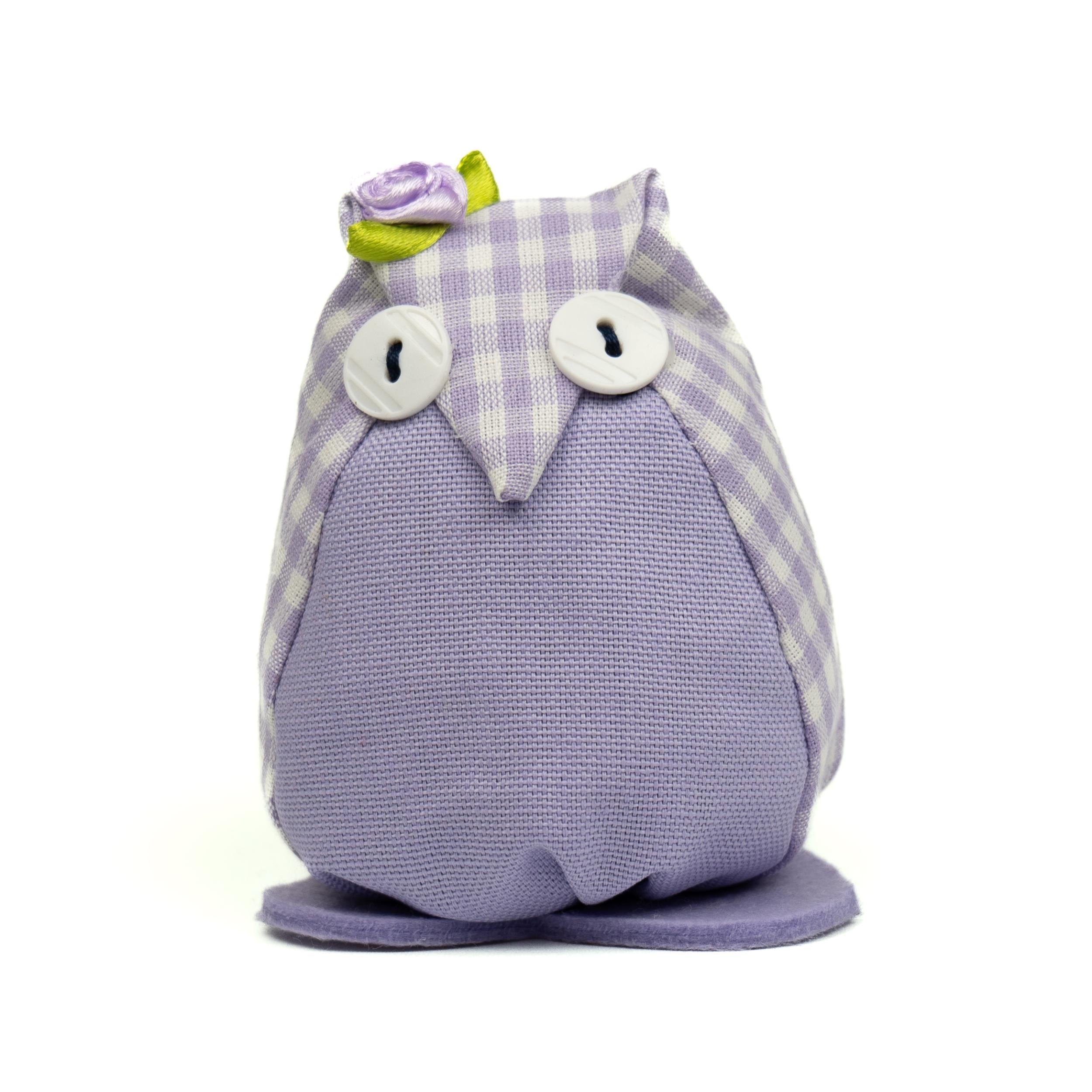 Gufetto di stoffa con Lavanda artigianale fatto a mano