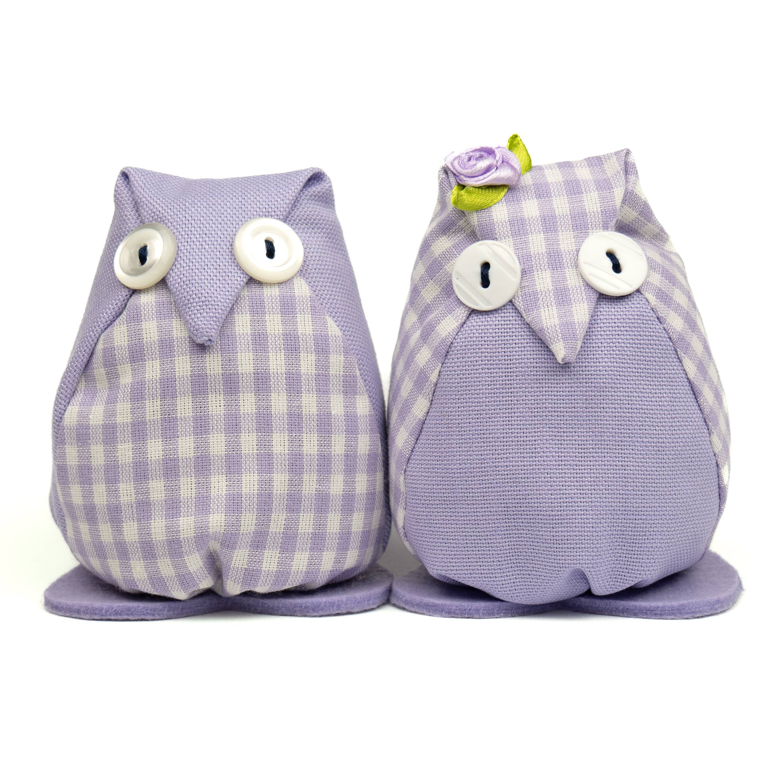 Gufetto di stoffa con Lavanda artigianale fatto a mano