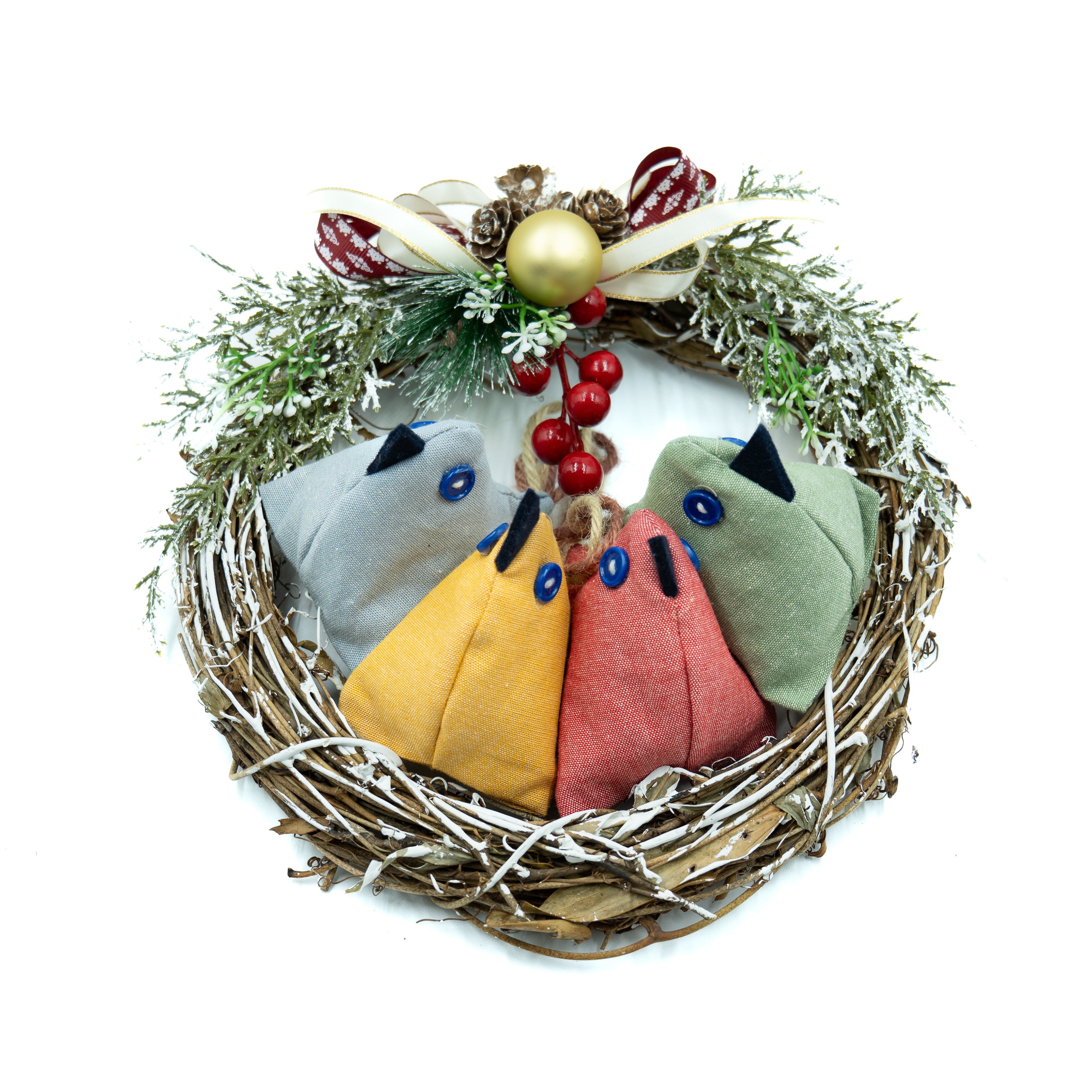 Uccellino stoffa lavanda artigianale fatto a mano